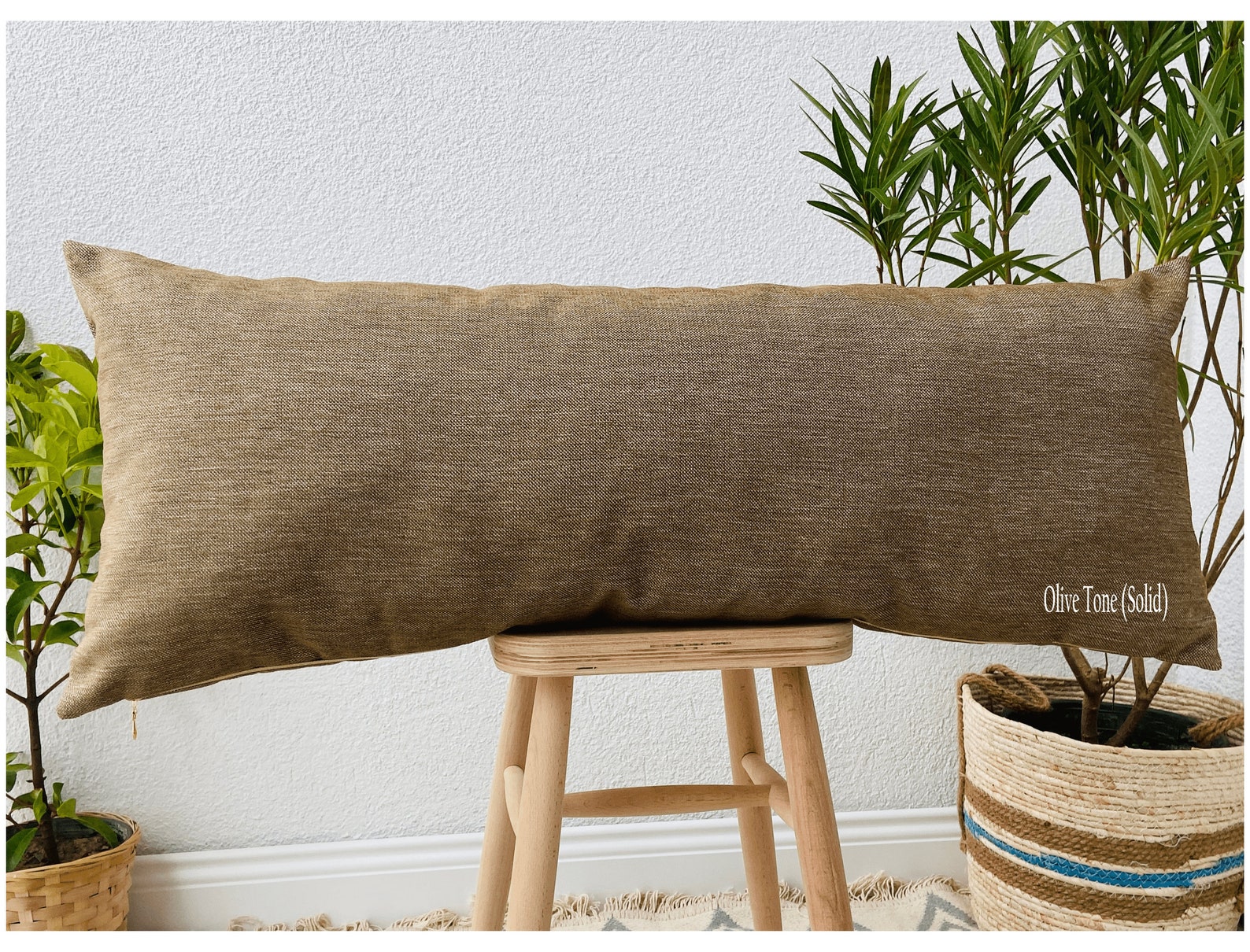 Long Body Pillow Case Natural Colors Decorative Pillow Long Etsy