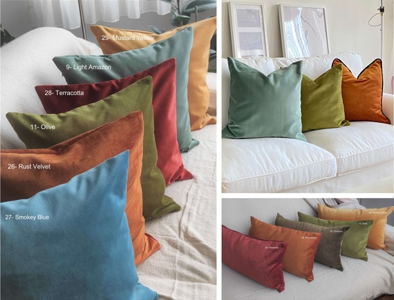 velvet lumbar pillow - 4 colors available!