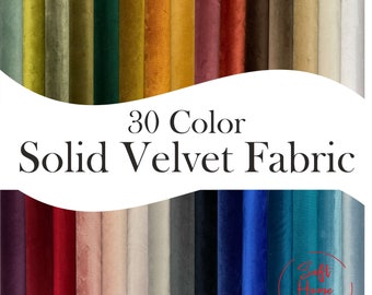 Velvet Fabric 54'' Wide by the Yard, Solid Velvet Fabric, Upholstery Velvet Fabric, Fabric for Sewing, Woven Velvet Fabric,