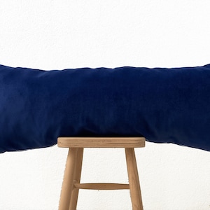 Navy Blue Lumbar Pillow Cover 14x36, Body Pillow Cover 12x20, 30 Different Color Options, (Only Cover)