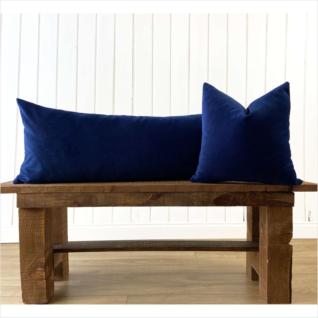 Navy Blue Pillow Cover, Navy Blue Velvet Pillow, All Size Pillows