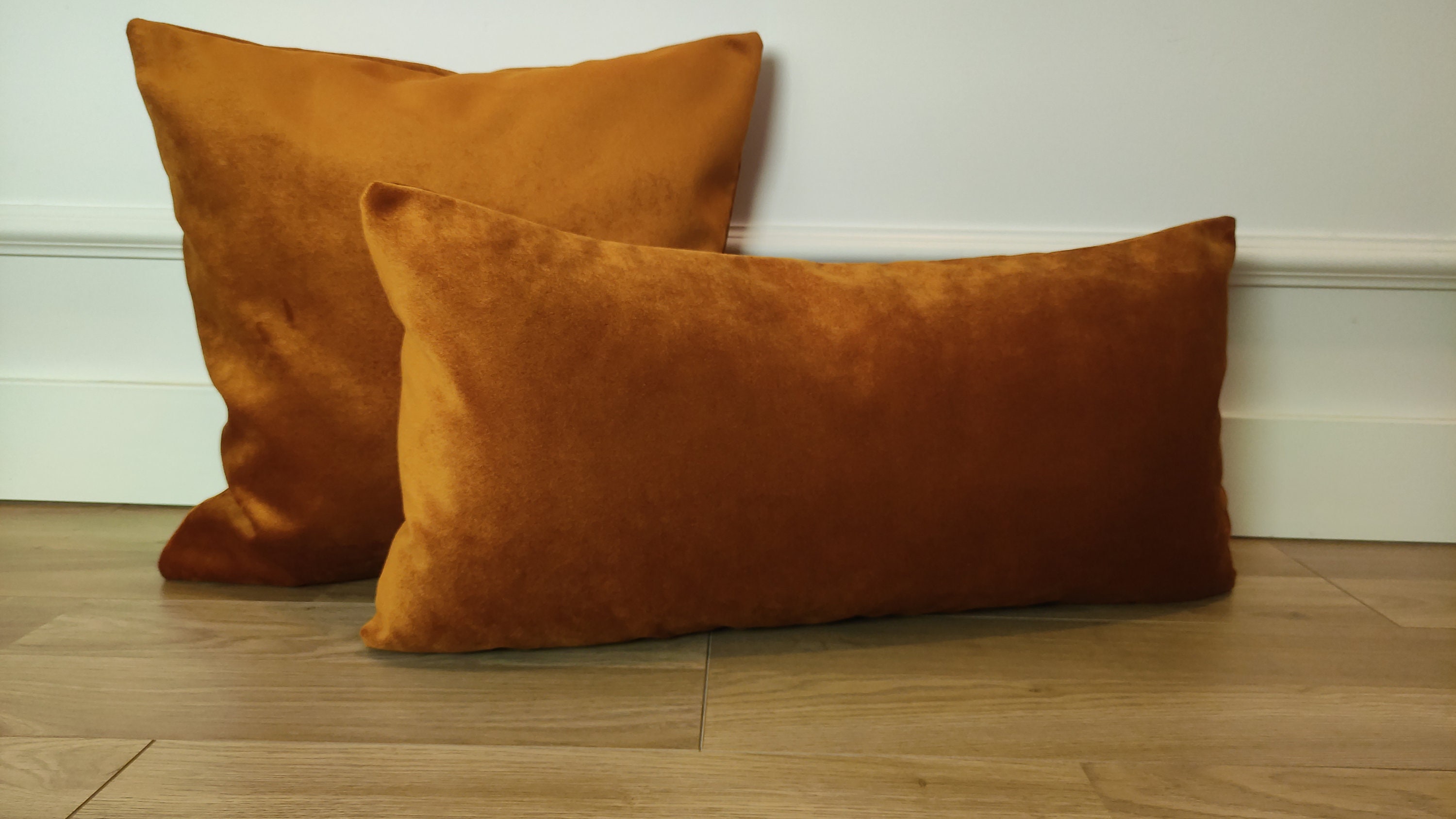 Rust Velvet Pillow Cover Rust Velvet Pillow All Size Pillows Etsy
