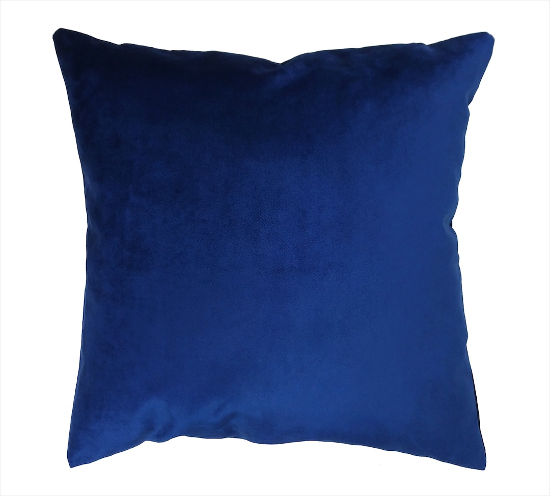 Navy Blue Velvet Pillow Velvet Throw Pillows Decorative Etsy