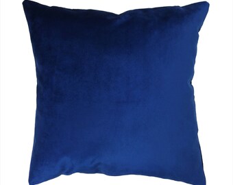 Navy Blue Velvet Pillow, Velvet Throw Pillows, Decorative velvet Pillow, Handmade Pillow, Multicolor Cushions, Tips for Velvet Touch Covers