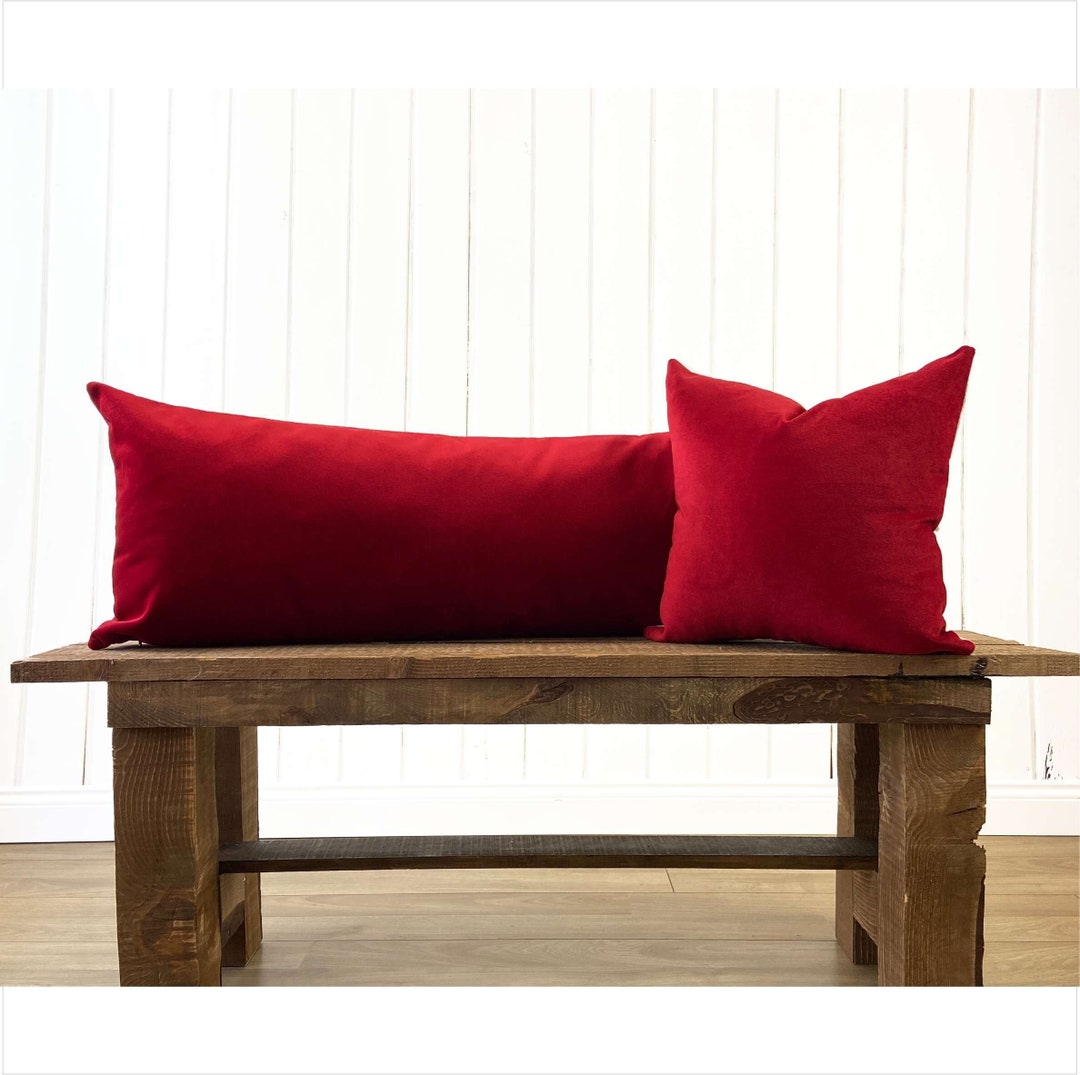Red Pillow Cover, Red Velvet Pillow, All Size Pillows Custom, Made