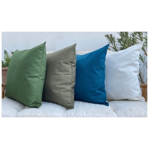 Outdoor Pillow Covers, Outdoor Throw Pillow, Garden Furniture Pillows, Stain Resistant Fabric, All Custom Sizes, Only cover, 22x22, 20x20 image 5