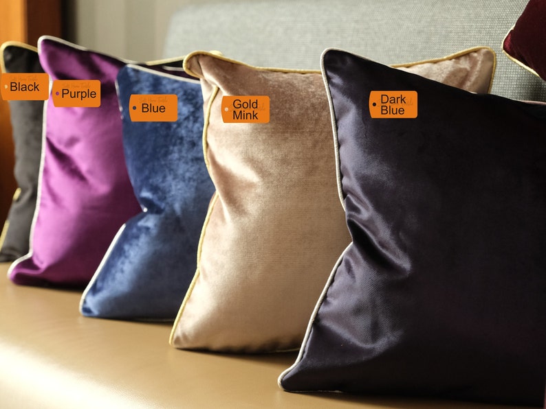 Glamorous First Quality Decor Pillow Navy Blue Color Pillow Etsy