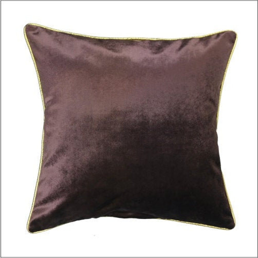 Brown Velvet Pillow Covers, Brilliant Brown Pillowcase, Brilliant Brown