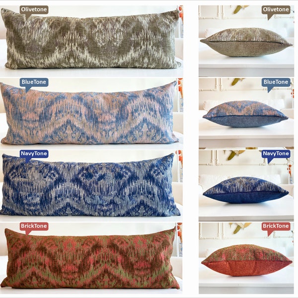 Extra Long Body Pillow Cover, Ikat Pattern Pillows, Decorative Large Pillows, 12x20, 12x36, 20x54, 20x60, 18x18, 20x20  (Only Cover)