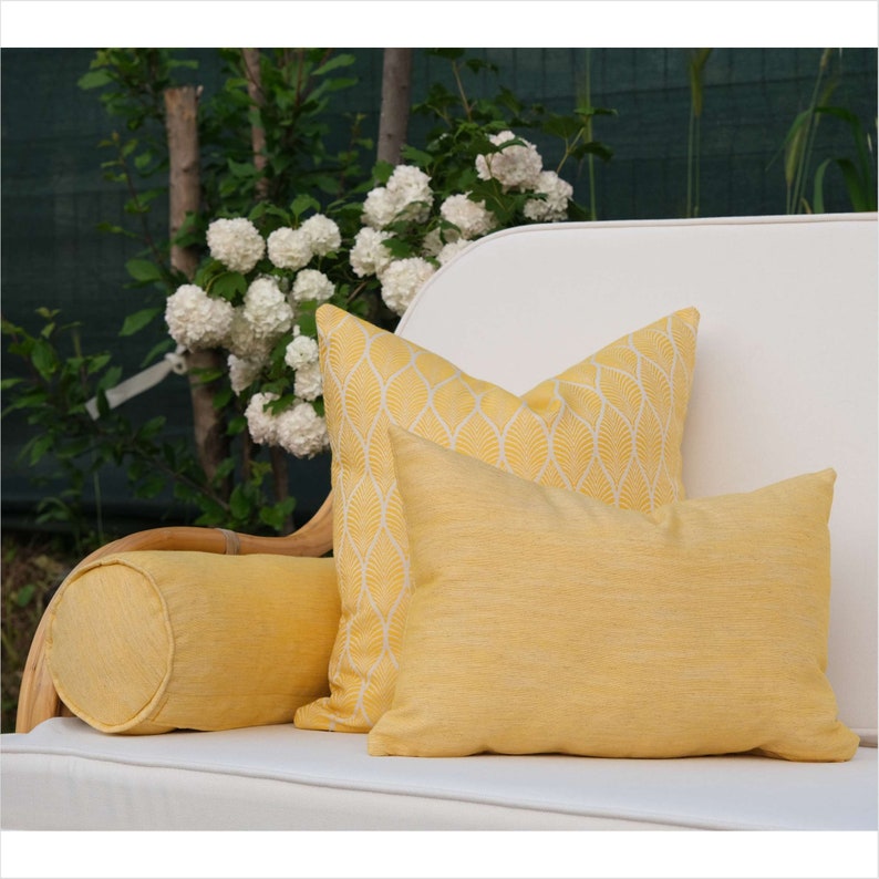 Outdoor Pillow Set, Patio Pillows, Outdoor Sofa Pillows, Durable and Stylish Outdoor Pillowcase, 18x18, 12x20, 6x18 Pillows zdjęcie 7