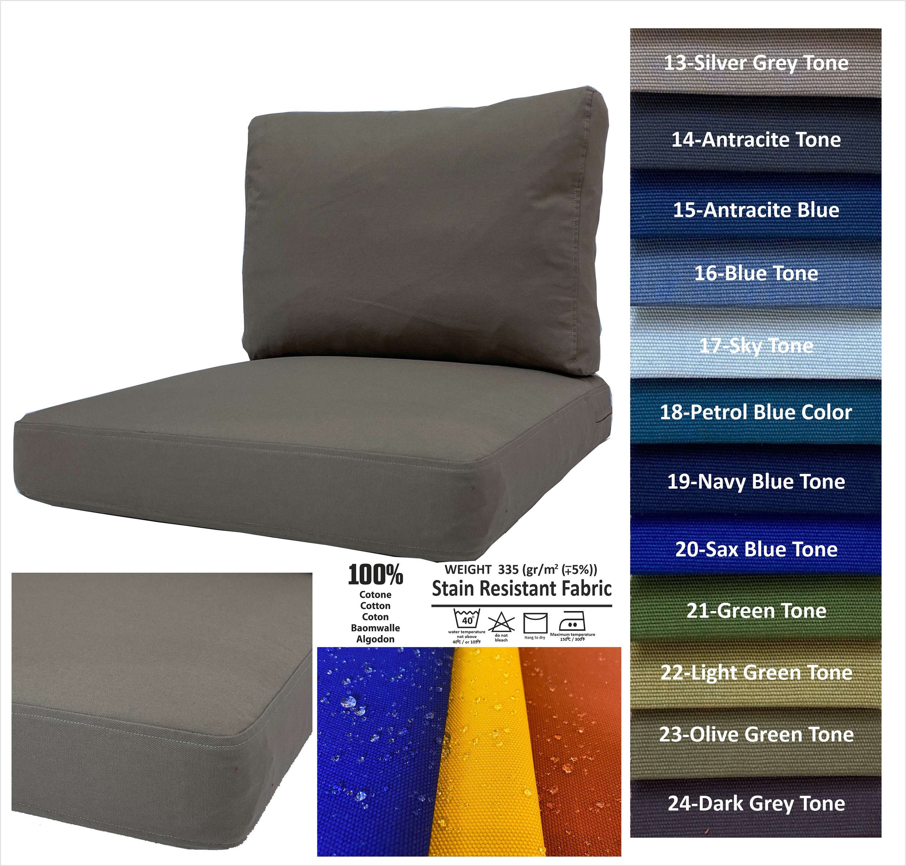 FRÖSÖN Cover for seat pad, outdoor dark gray, 243/8x243/8 - IKEA
