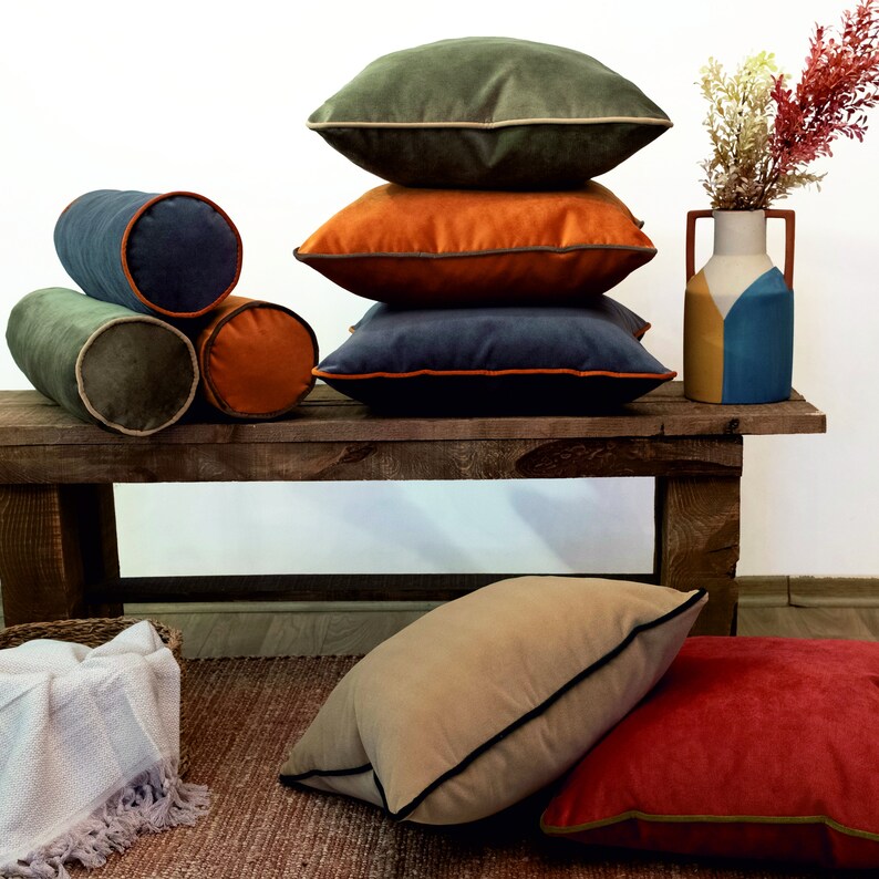 White Velvet Pillow Case Corded Throw Pillow Velvet Throw Etsy