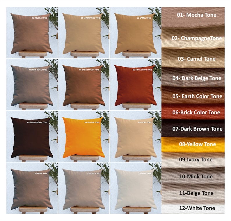 Outdoor Pillow Covers, Outdoor Throw Pillow, Garden Furniture Pillows, Stain Resistant Fabric, All Custom Sizes, Only cover, 22x22, 20x20 image 2
