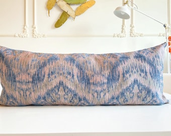 Blue Color Body Pillow Cover, Ikat Pattern Pillows, Decorative Large Pillows, 12x20, 12x36, 20x54, 20x60, 18x18, 20x20  (Only Cover)