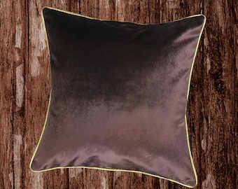 Brown Velvet Pillow Covers, Brilliant Brown Pillowcase, Brilliant Brown Throw Pillow Covers, Brown Decorative Pillow Cases