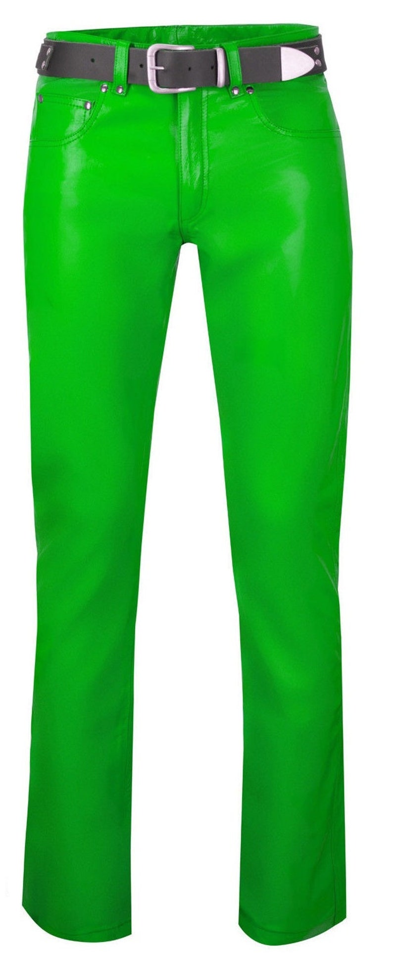 New Handmade Men's Leather Pant Genuine Lambskin Slim Fit Leather