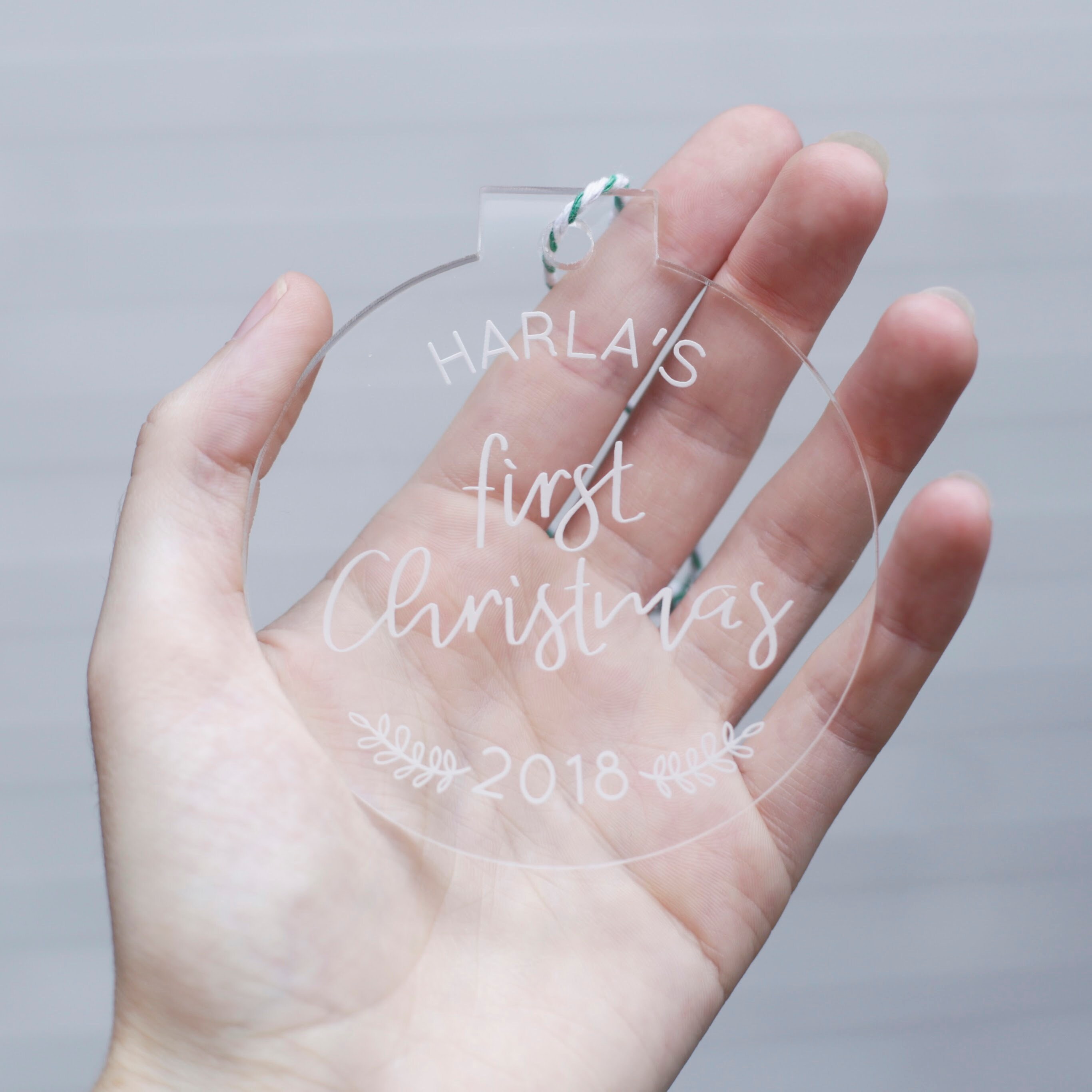 Personalised Babys First Christmas Bauble Decoration Etsy Australia