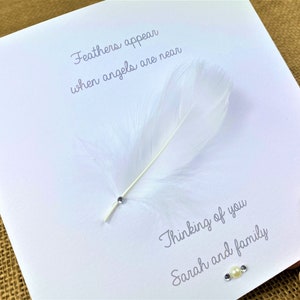 Handmade Bereavement Card - Personalised - Condolence - Sympathy - 6 x 6 inch