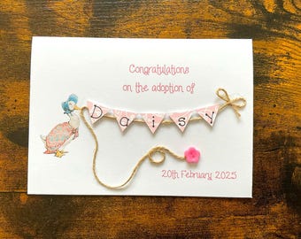 Personalised Jemima Puddleduck Adoption Card: Custom Name Keepsake