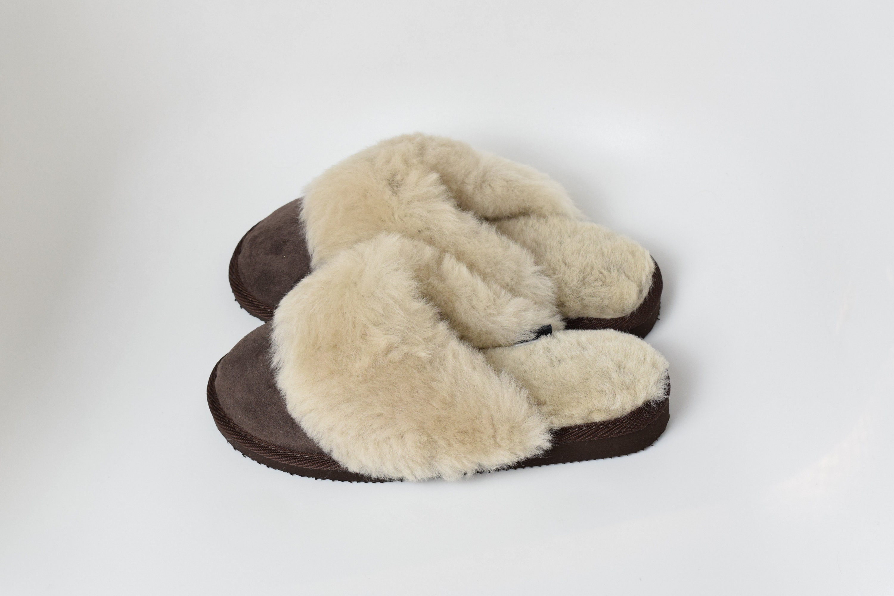 chestnut sheepskin slippers