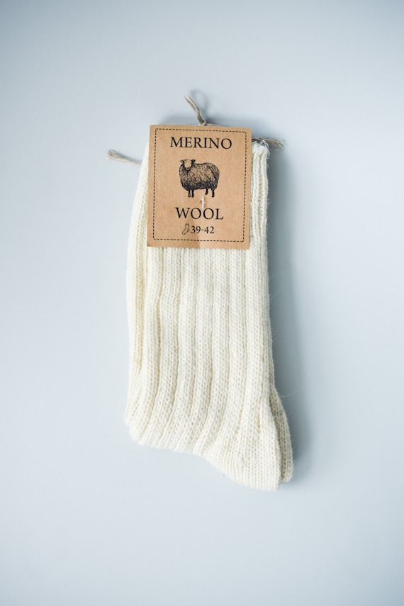 Merino Socks, 100% Merino Wool, Soft and Warm, Unisex Sizes 