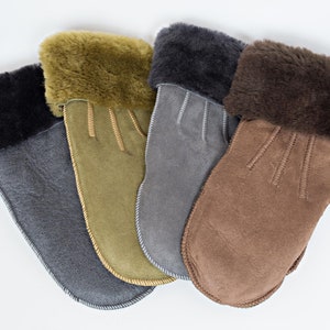 Sheepskin Mittens Soft and thick wool Hand made 100% Natural Sheepskin wool