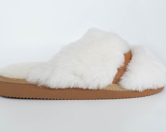 Sheepskin Home Slippers Thick Wool Shoes Boots Warm Cozy Fur Hard Sole Ladies/Women
