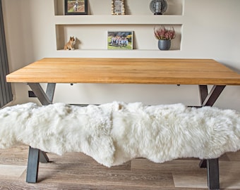 Sheepskin Rug Natural Not Dyed Genuine Thick Wool Very Soft 100% medium shorter Single rug or set of two 100 cm +++