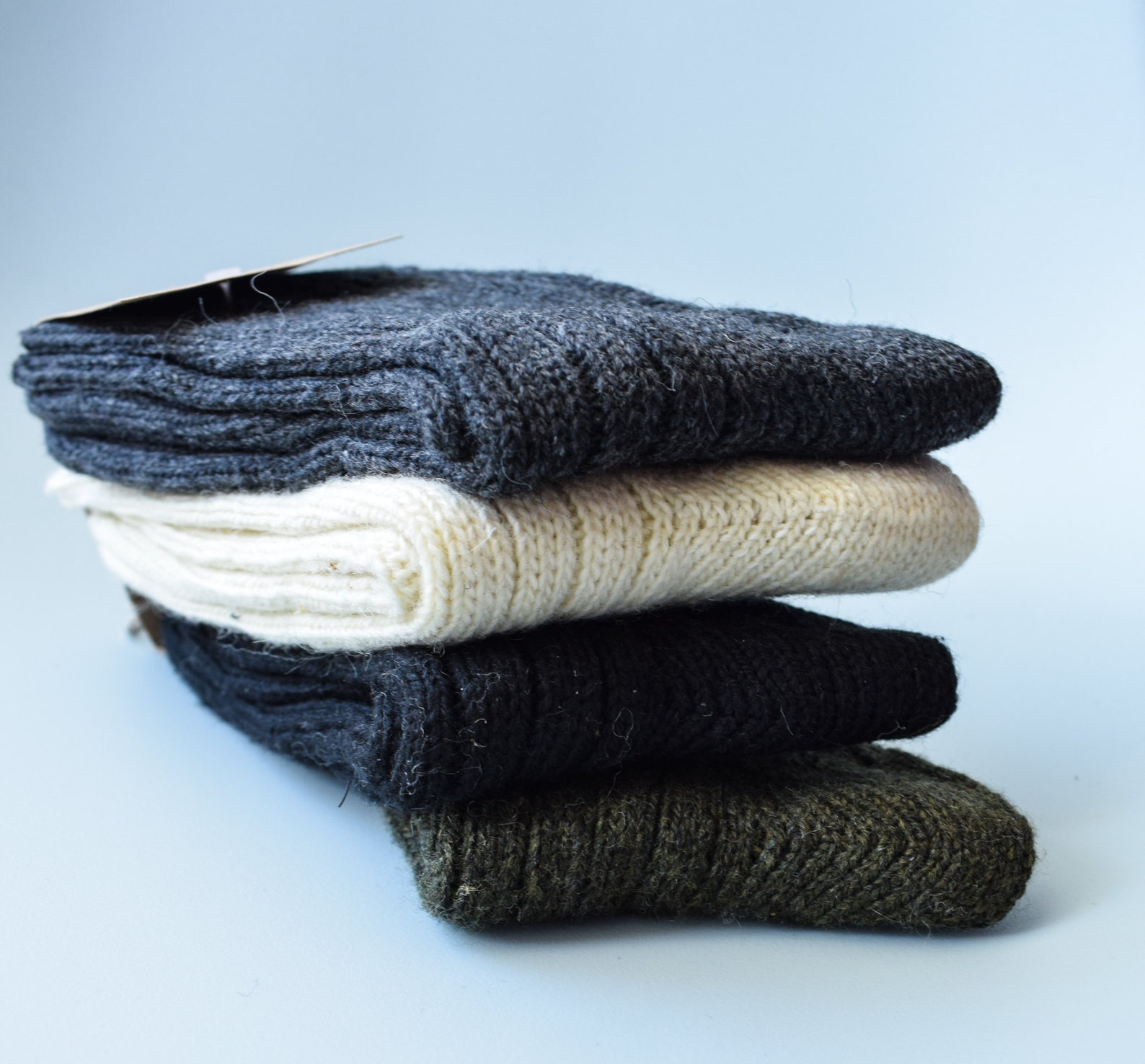 Soft Merino Sock in Light Grey