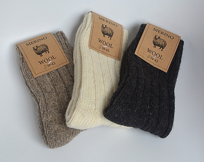 Merino Socks, 100% Merino Wool, Soft and Warm, Unisex Socks Very Thick!!!