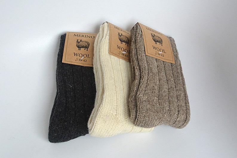 Merino Socks 100 Merino Wool Soft and Warm Unisex Socks Etsy