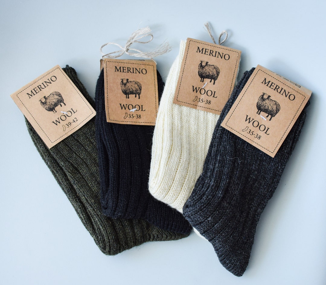 Merino Socks, 100% Merino Wool, Soft and Warm, Unisex Sizes - Etsy UK
