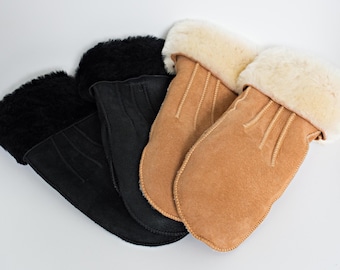 Sheepskin Mittens Soft and thick wool Hand made 100% Natural Sheepskin wool Women's Sizes