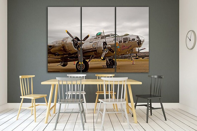 Large Canvas Set Plane Airplane Wall Art Airplane Décor Etsy