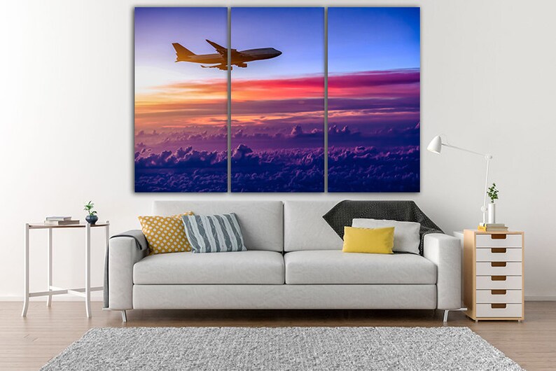 Panel Canvas Airplane Canvas Plane Wall Décor Mechanism Decor | Etsy