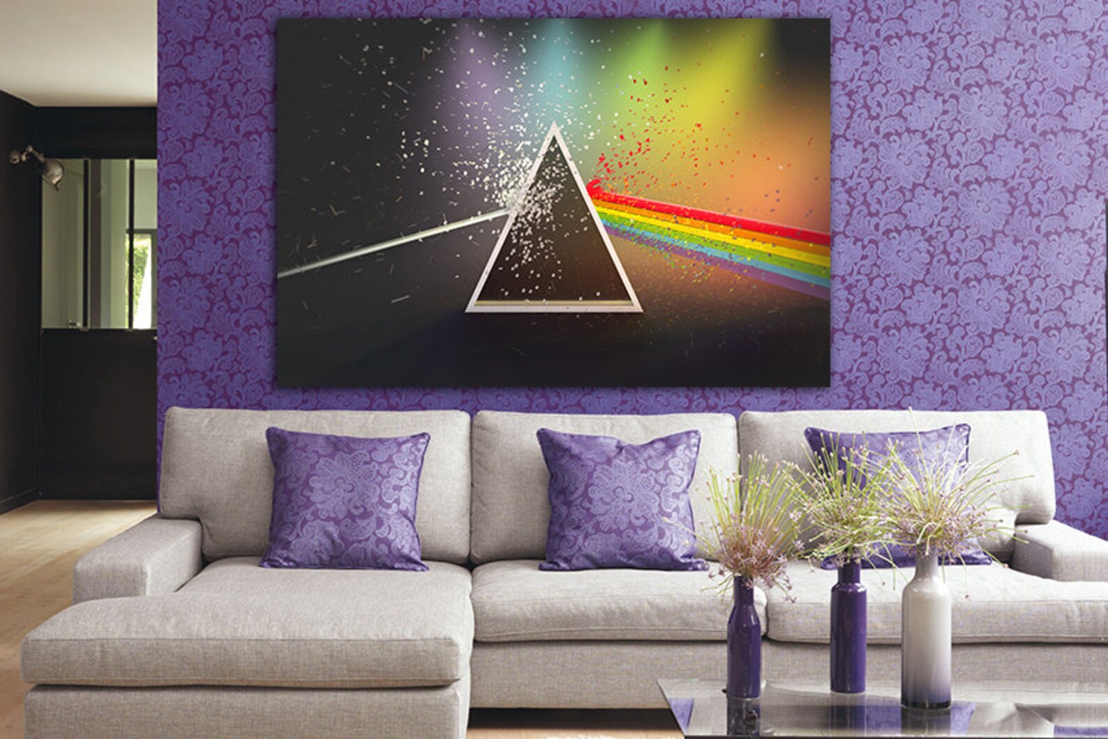 Pink Floyd canvas Pink Floyd wall art Musical décor Large Etsy