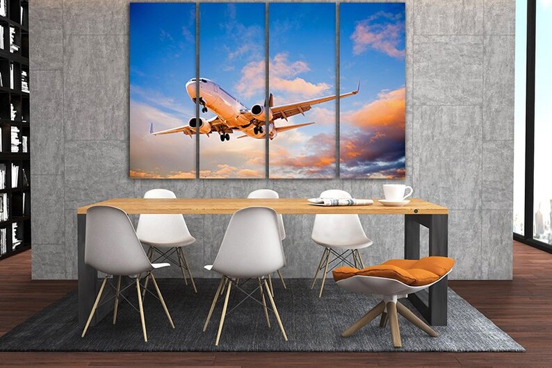 Wall Art Canvas Plane Canvas Aircraft Wall Décor Mechanism Etsy