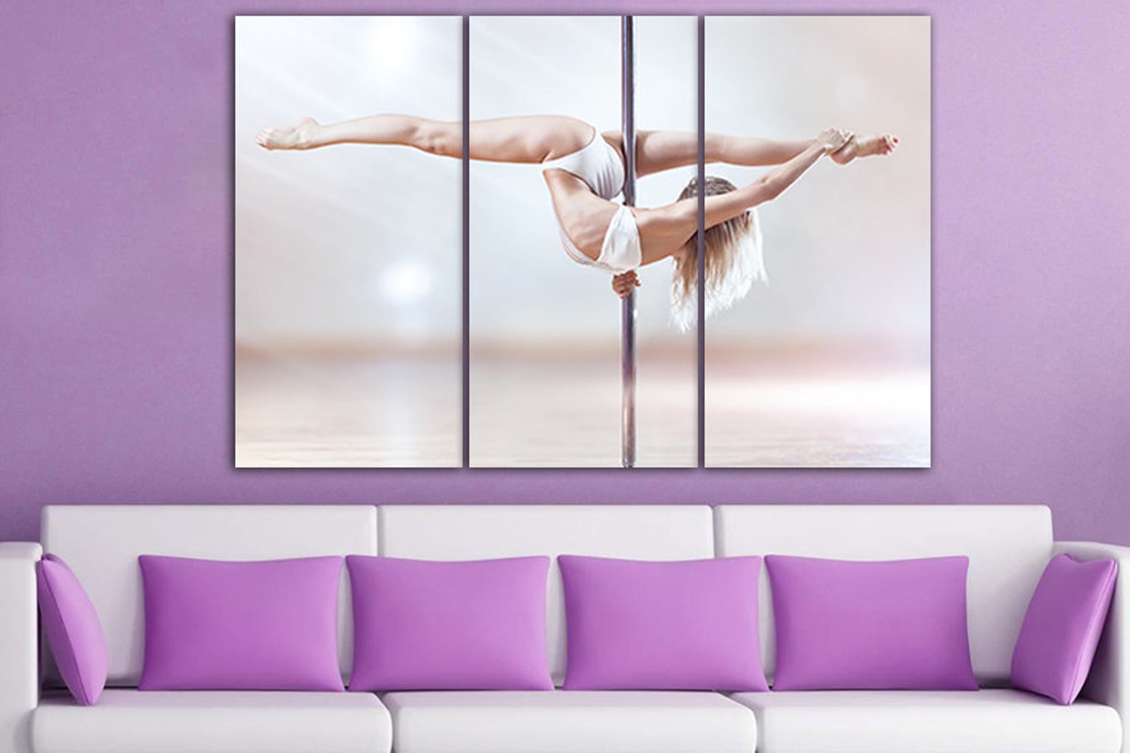 Pole Dance Wall Art Canvas Acrobat Decor Striptease Art Pole Etsy