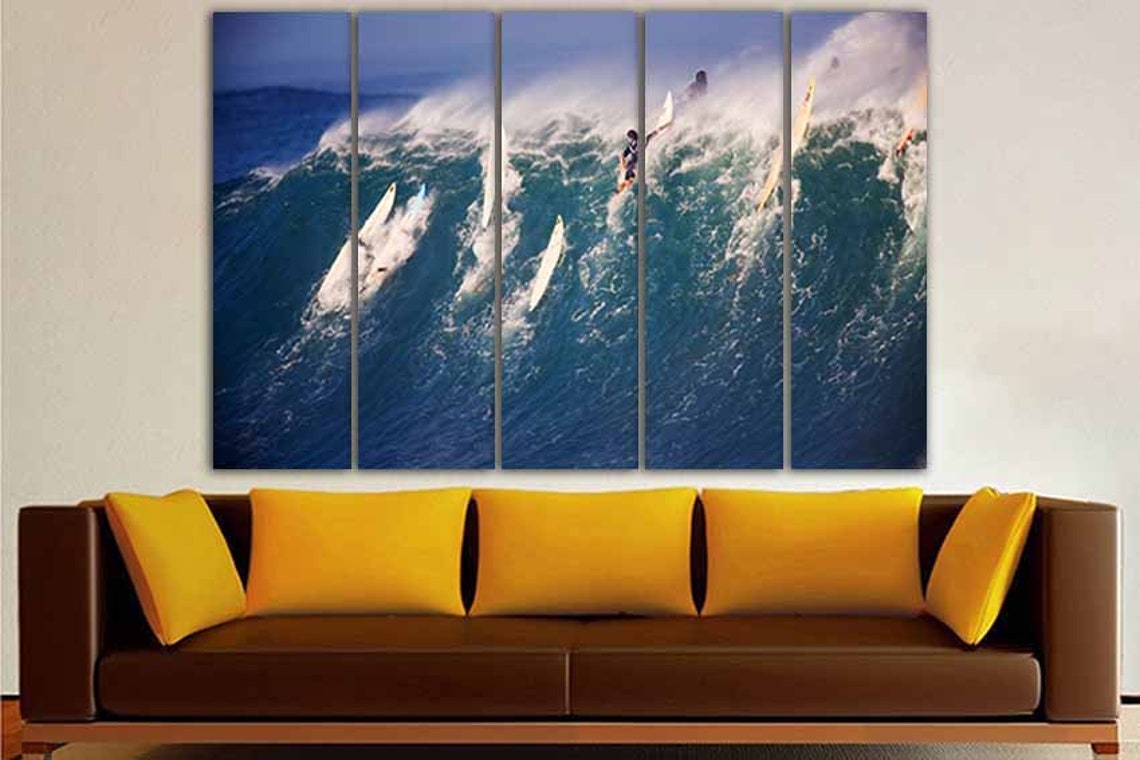 Surfing canvas set Surfboard art Surfing wall décor Surf art Etsy