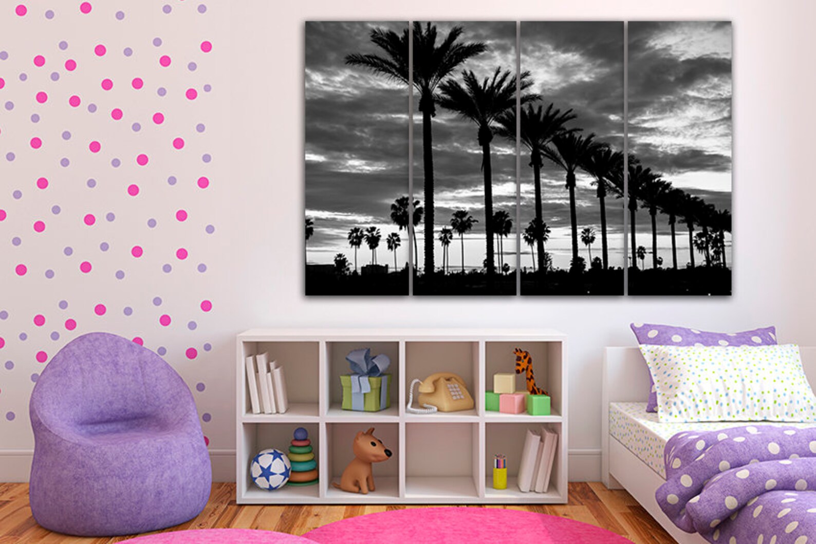 California Print Large Canvas Set California Wall Art City Etsy
