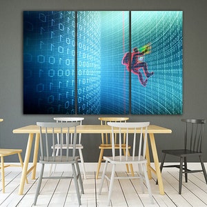 Hacking Internet Art Print on Canvas Matrix Code Matrix Print - Etsy