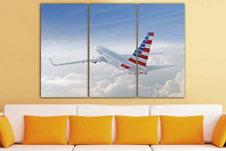Large canvas art Aircraft Plane canvas Mechanism decor Etsy