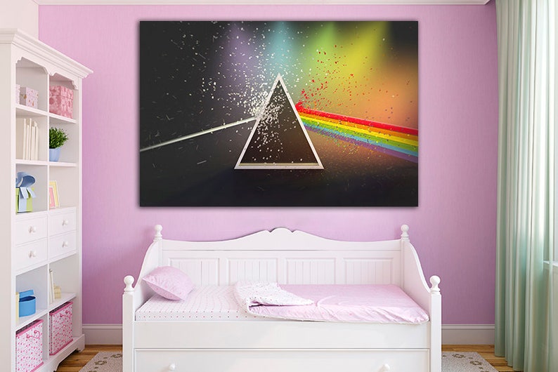 Pink Floyd canvas Pink Floyd wall art Musical décor Large Etsy