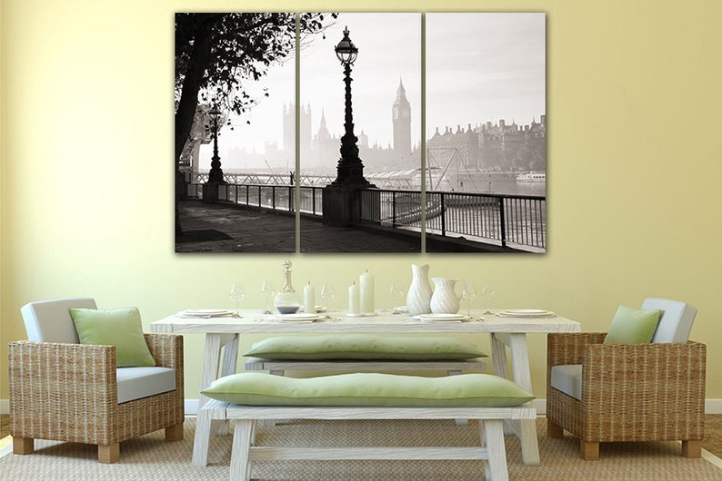 London print Large canvas art City wall art London décor | Etsy