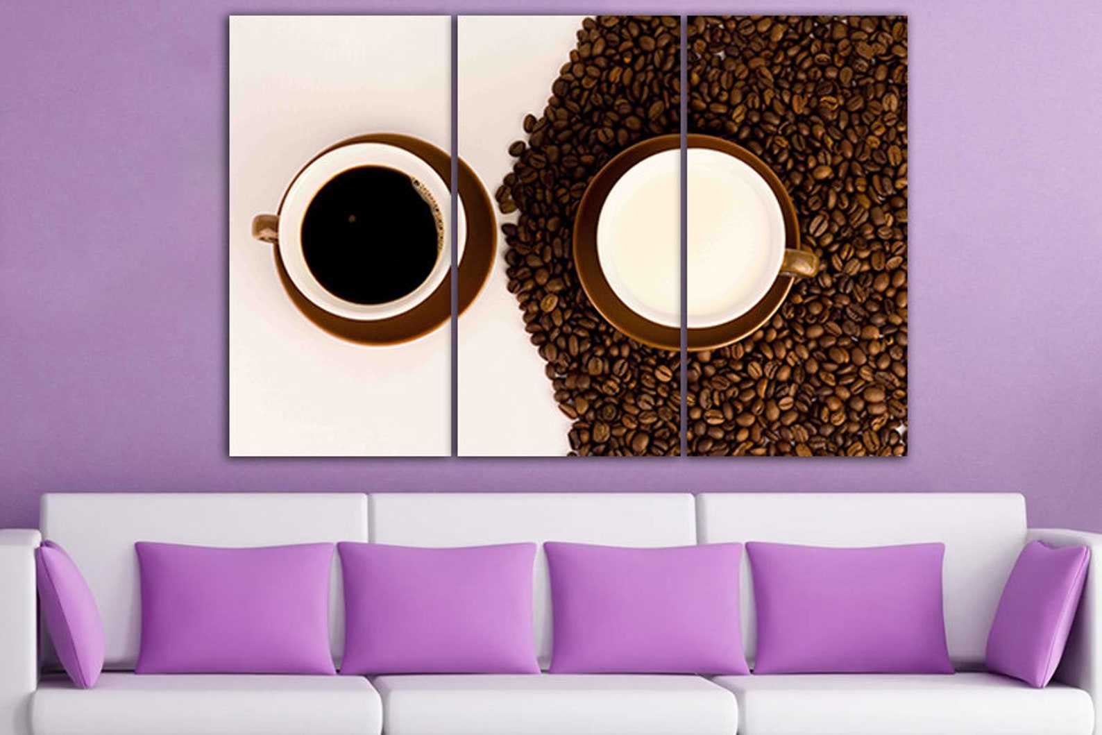 Coffee Canvas Coffee Wall Art Cafe Decor Drink Wall Decor Etsy
