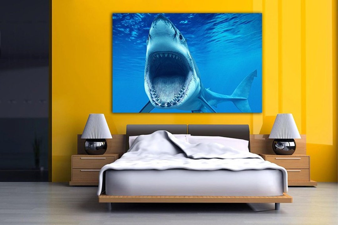 Wall Canvas Set Shark Canvas Animal Decor Shark Print Shark Wall Décor