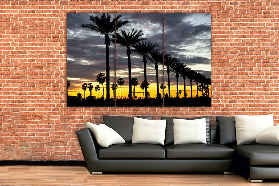California Print Large Canvas Set California Wall Art City Etsy