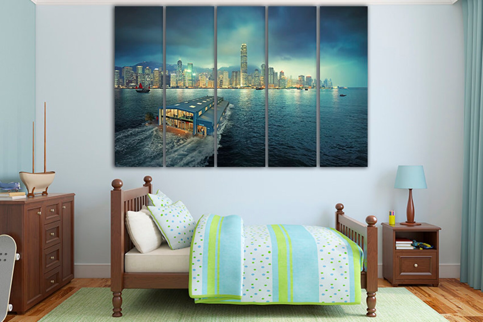 Hong Kong Canvas Hong Kong Decor Hong Kong Print City Wall Art Etsy