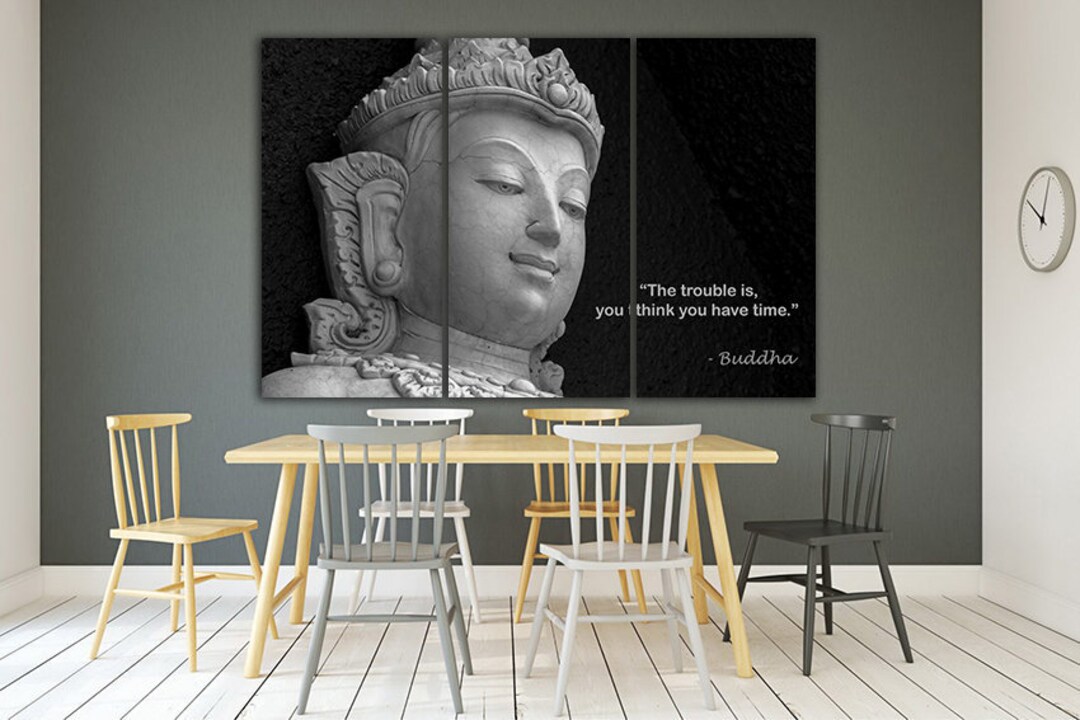 Buddha Canvas Wall Art Décor Buddha Statue Decor Spiritual Art Buddhist ...