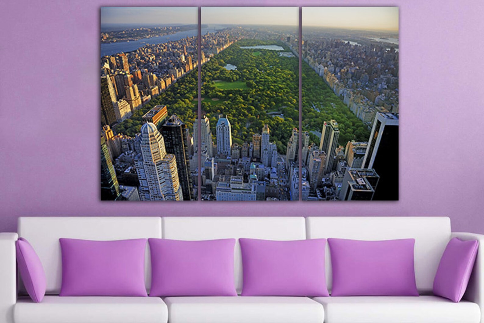 Large Canvas Art Central Park New York Skyline City Wall Art Etsy